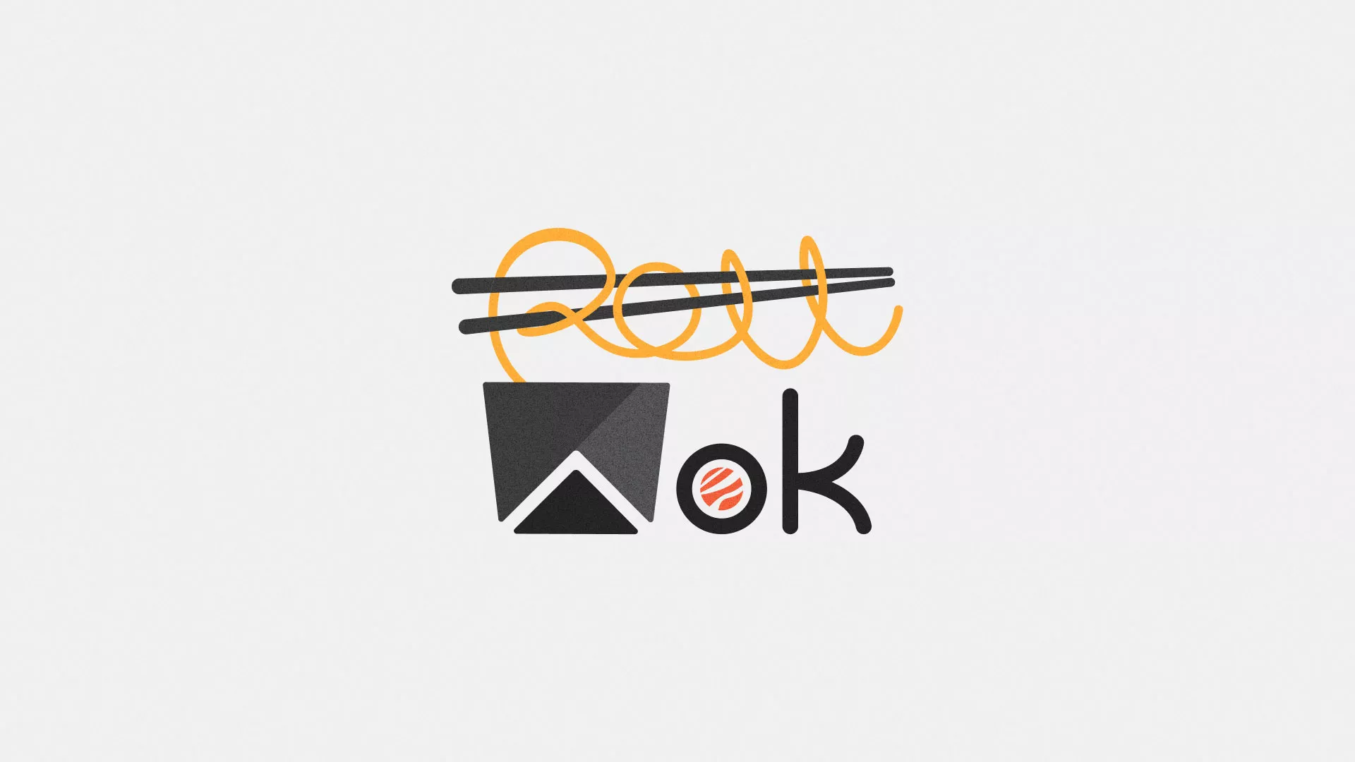 Разработка логотипа суши-бара «Roll Wok Club» в Хвалынске